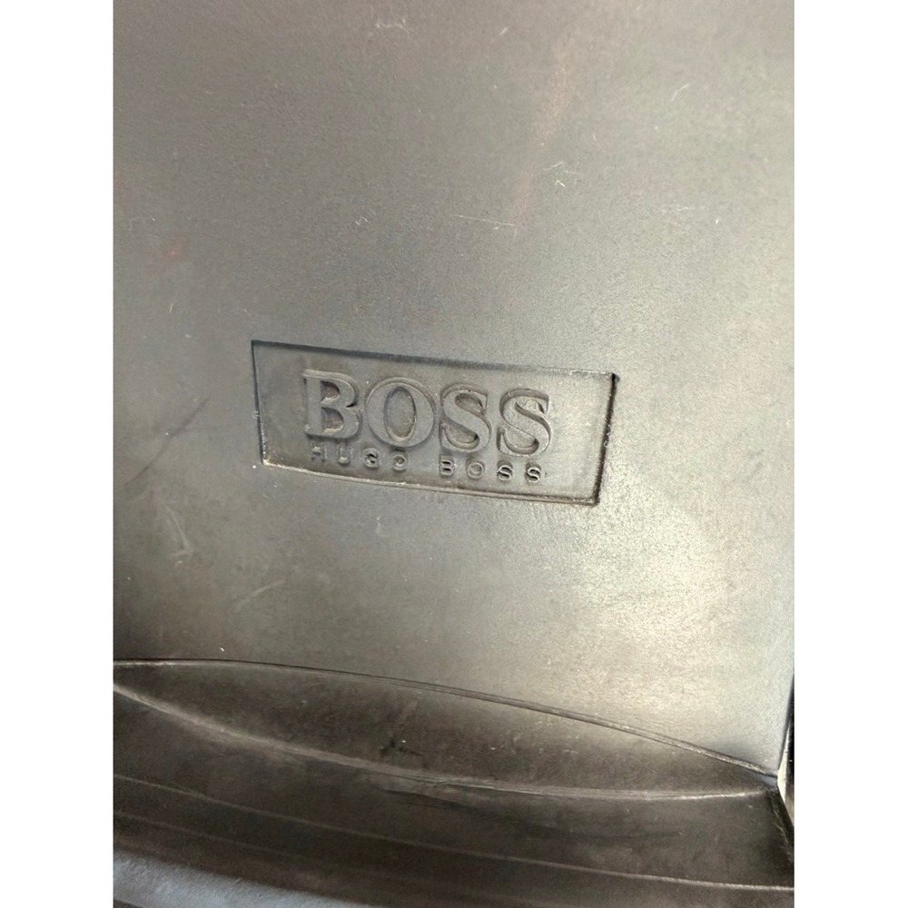 HUGO BOSS Mens Black Leather Cap Toe Oxford 10 Dress Shoes Made in Italy - Picture 9 of 12